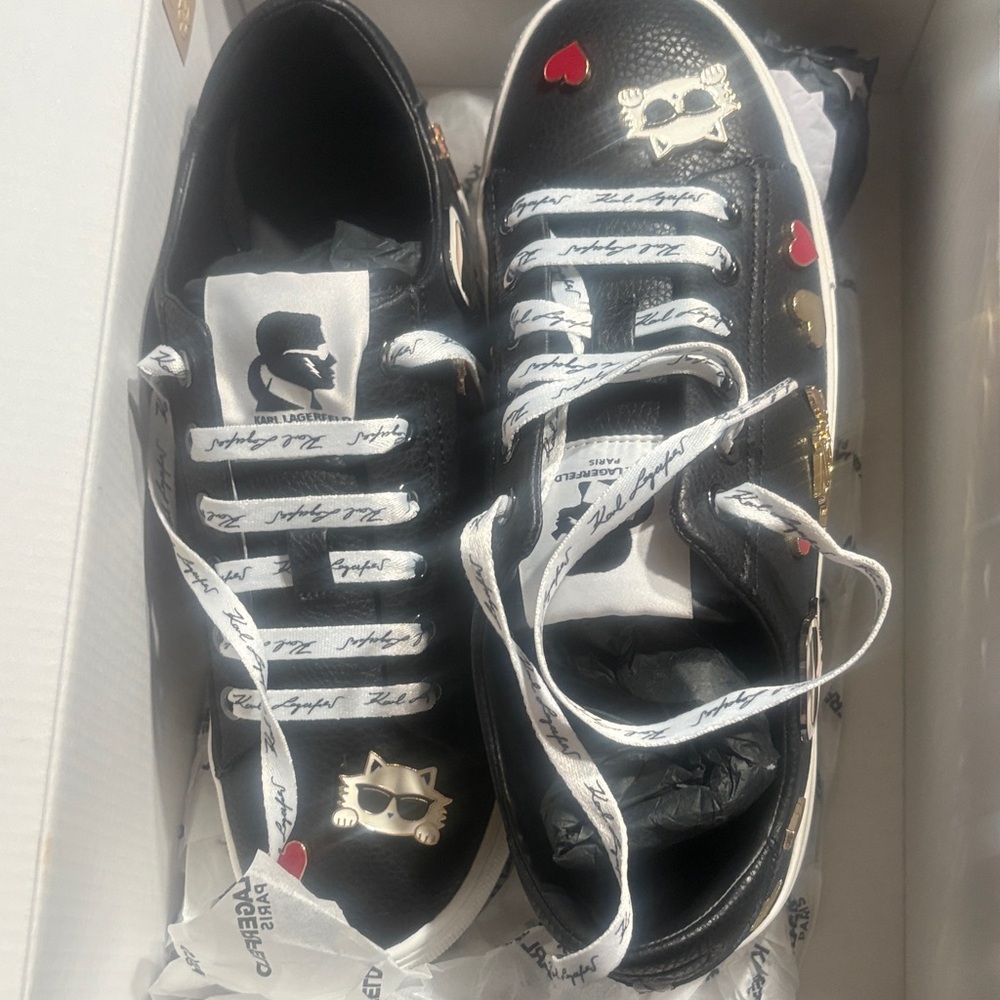 Karl Lagerfeld Black and White Sneakers